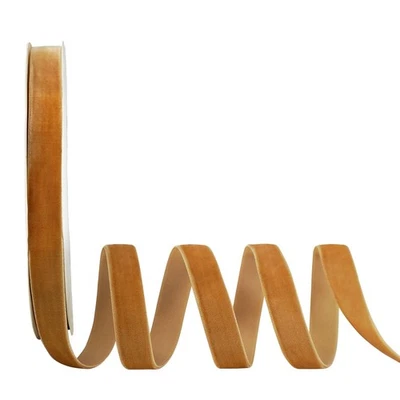 Khaki Velvet Ribbon, 5/8 Inch x 20 Yards Spool, Use for Choker, Gift Wrapping... - Image 1 of 4