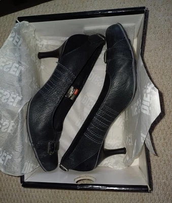 RARE Y2K Diesel ‘Combustion’ Leather Kitten Heels UK 5 - With Original Box - Image 1 of 4