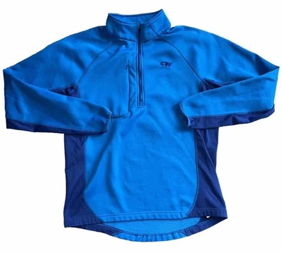 Chaqueta Pullover Híbrido Radiante Outdoor Research OR Para Hombre Azul Medio 1/4 Cremallera Foto 1 de 4
