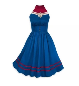 Disney Parks The Dress Shop Captain Marvel Dress by Her Universe Size Large L - Picture 1 of 17