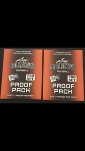 2024 Leaf Metal Collective Football Proof Packs Lot Of(2) One 1/1 Proof Per Pack - Bild 1 von 2