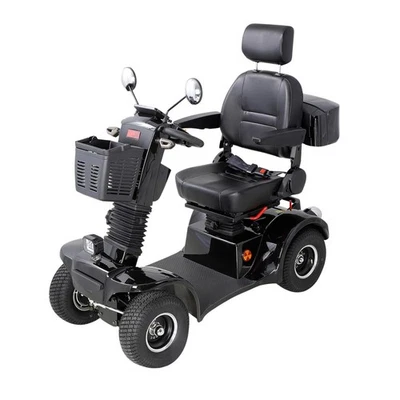 4-Rad E-Seniorenmobil 6 km/h – Elektro Rollstuhl, Mobilität Scooter Schwarz - Bild 1 von 4