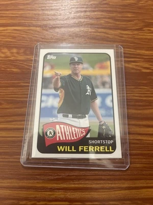 2015 Topps Archives #WF-1 Will Ferrell Rookie Card SSP Oakland Athletics - Image 1 of 2