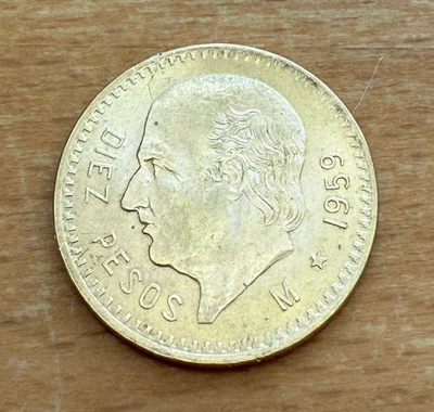 Mexico 1959 Gold 10 Pesos UNC - Image 1 of 2