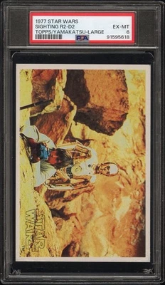 1977 Star Wars Topps Yamakatsu Large Card Sighting R2-D2 PSA 6 EX-MT - Image 1 of 2