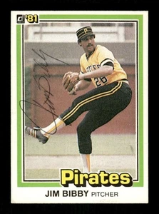 1981 Donruss 134 Jim Bibby autografo firmato dec'd BXCP57 - Foto 1 di 2