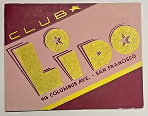 Vintage 1946 CLUB LIDO Nightclub San Francisco, Souvenir Photo Folder - Picture 1 of 2