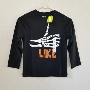 Crazy 8 Skeleton Like Long Sleeve Tee Size S5-6 - Picture 1 of 6