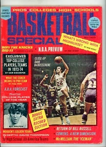 1973-74 Sports Quarterly Basketball Special DeBusschere Walton Pros Colleges HS - Bild 1 von 6