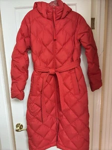 Abrigo Acolchado Parka Athleta Boulevard Rojo Largo Completo WM Talla S Usado - Imagen 1 de 20