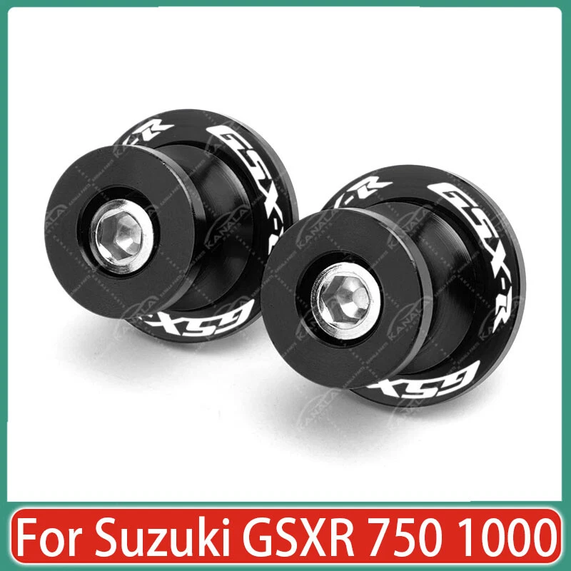 For Suzuki GSXR 750 1000 Black Motorcycle Wingarm Spool Sliders Stand M8 Screws Foto 1 de 1