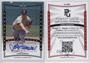2014 Leaf Perfect Game Showcase Auto Black John Murphy #A-JM5 Auto