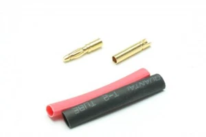 Spina oro 2mm 5 paia con tubo termoretraibile - Foto 1 di 1