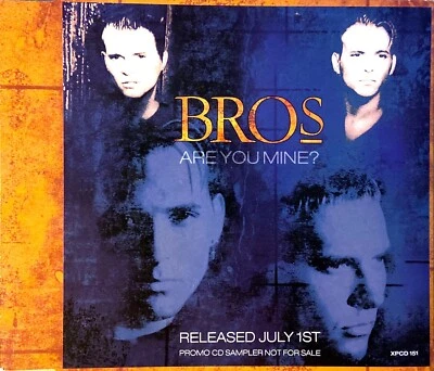 CD MAXI SINGLE PROMO BROS ARE YOU MINE? RARE COLLECTOR PROMO COMME NEUF 1991 - Photo 1/3