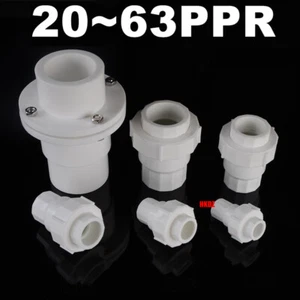 Non Return Valve 20~63 PPR Plastic Pipe Check Shut Off One Way Fittings Adapters - Picture 1 of 19