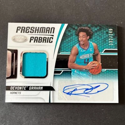 2018-19 Panini Certified Freshman Fabric Rookie Jersey Auto Devonte' Graham /149 - Image 1 of 2