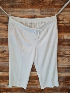 Damart Women's White Elasticated Waist Trousers UK 28 28" Long - Picture 1 of 10