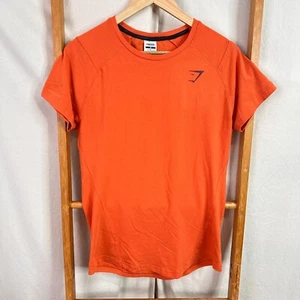 Gymshark Activewear Top Womens Medium Orange Sportswear Training Running - Picture 1 of 9