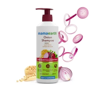 Mamaearth Onion Shampoo for Hair Fall Control & Hair Growth - 400 ML - Picture 1 of 7
