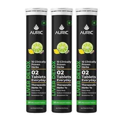 Efervescente desintoxicación del hígado áurico | Suplemento de apoyo hepático a base de plantas 60 pestañas Foto 1 de 4