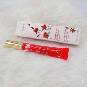 Clarins Instant Light Natural Lip Perfector Lip Gloss #12 RED SHIMMER - Picture 1 of 3