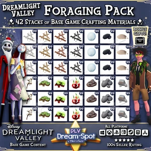 🌎 Disney Dreamlight Valley 💎42 Stacks of Foraging Crafting Materials 💎+Extras - Picture 1 of 1