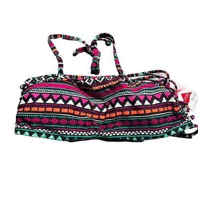 Venus 女式头巾游泳上衣 8 码印花条纹领带绑带新品 — 第 1/4 张图片