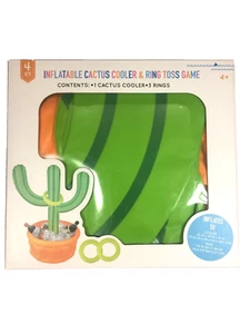 Cactus Cooler & Ring Toss Game Inflatable Three Rings Party Fun Outdoor NEW - Picture 1 of 4