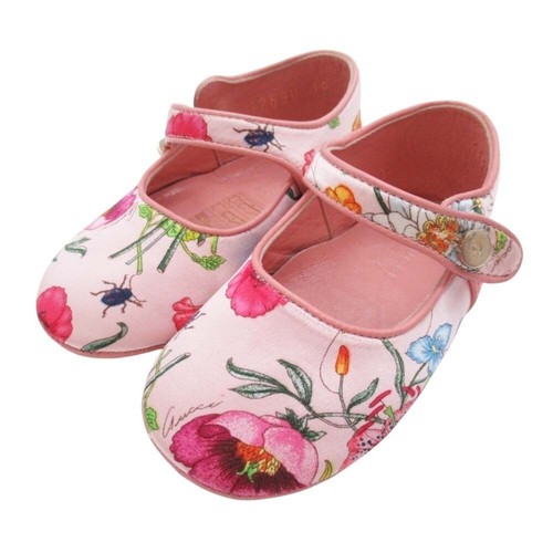 Scarpe bambino Gucci Flower Design rosa 19 12 cm con scatola M9