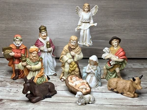 Vintage 11 Piece Nativity Set by Brinn's in Pittsburgh (70's) - EUC w/Angel - Picture 1 of 19