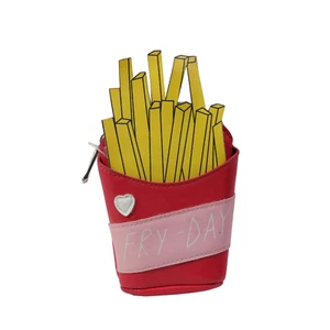 Vinyl Zippered French Fries Coin Change Purse Pouch - Fry-Day 6 Inches - Picture 1 of 3