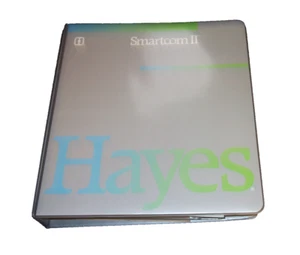 LOT#6 HAYES SMARTCOM II VINTAGE SOFTWARE WITH DISKETTES BINDER ONLY RARE - Picture 1 of 3