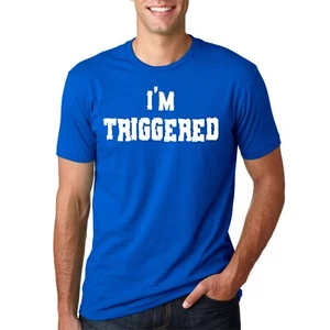 "I'M TRIGGERED" Mental Health Awareness Crew Neck Short Sleeves T-Shirt - Picture 1 of 1