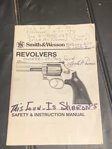 Smith & Wesson Revolvers Sicherheits- & Bedienungsanleitung 5-89 - Bild 1 von 5