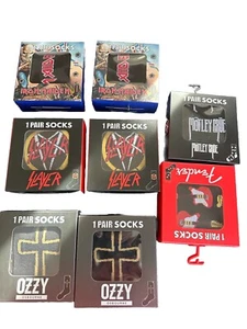 New Iron Maiden, Slayer, Mötley Crüe Gift, Ozzy Osborne, Fender Gift Box Socks - Picture 1 of 6