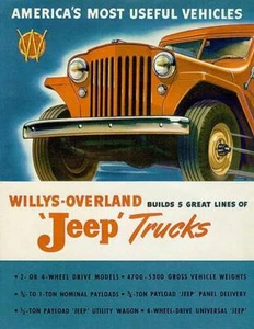 1947 Willys - Overland - Jeep Trucks - Promotional Advertising Magnet - Picture 1 of 2