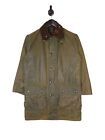 80's Barbour A400 Northumbria Jacket Size C36 Medium In Green Men's Wax Cotton 