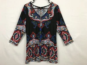 Top donna Mellisa Paige maniche 3/4 con collana misura: M - Foto 1 di 8
