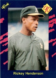 1990 Classic Blue Rickey Henderson Oakland Athletics #37