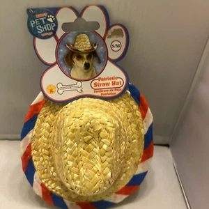 Sombrero de paja patriótico para mascotas perros Pet Shop - Imagen 1 de 15
