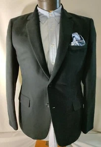 Mens Elie Tahari two button navy blue 100% cotton sports coat jacket 39R US NWOT - Picture 1 of 12