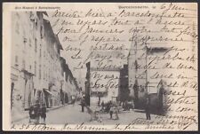 BARCELONNETTE 04 rue Manuel CPA Animée écrite à René de Verdelhan Langogne 1903