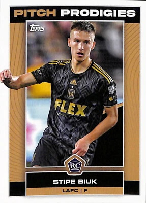 2023 Topps MLS #6 STIPE BIUK Los Angeles FC Rookie RC Pitch Prodigies - Image 1 of 2