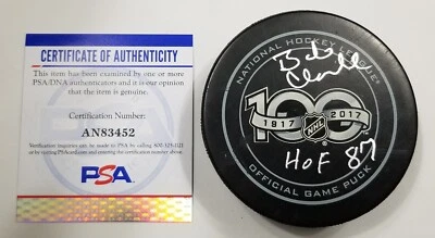 Bobby Clarke Autografiado NHL 100 Aniversario Juego de Hockey Disco PSA Firmado 100 Foto 1 de 3