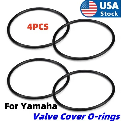 4x For Yamaha Valve Cover O-rings Gaskets XVS650 XV1000 XVS1100 93210-62446-00 - Image 1 of 4