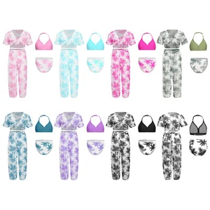Kids Girls Swimsuit Swimwear Bikini Set Halter Neck Bathing Suit Summer Pants - Picture 1 of 63