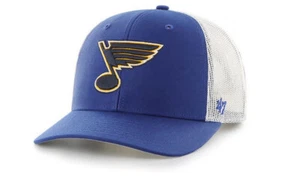 St. Louis Blues 47 Brand NHL Trucker Adjustable Snapback Hat Mesh Cap - Picture 1 of 2
