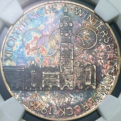 AUSTRIA. 1976, 100 Schilling, Silver - NGC PF66 - Innsbruck City, Vienna 🌈 - Image 1 of 4