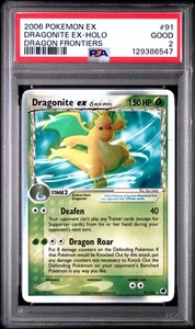 2006 Pokemon Ex Dragon Frontiers #91 Dragonite Ex Holo PSA 2 GOOD RARE GRADE! - Picture 1 of 2