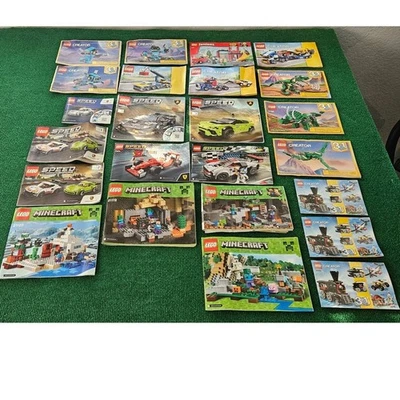 LEGO Instructions 24 Lot Minecraft Creator Speed Champions Juniors Discontinued - Image 1 of 4